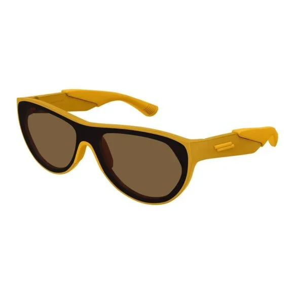 NEW BOTTEGA VENETA SUNGLASSES, UNISEX BROWN ORANGE EYEWEAR BOTTEGA VENETA